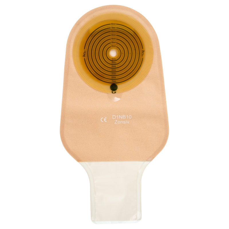 D1NB10 Калоприймач Зенсів однокомпонентний, непрозорий, відкритий, з фільтром, з оглядовим вікном, ОДВ 10-80 mm